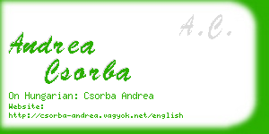 andrea csorba business card